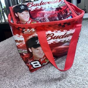 Budweiser Red Duffel Bag with Racing Design